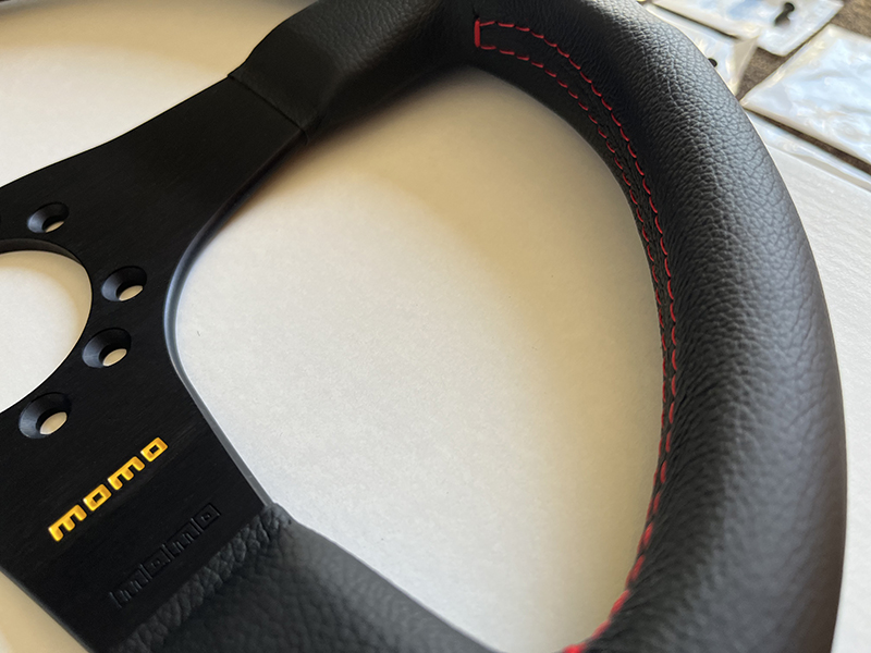 NSX NSX 92R純正ステアリングの赤いステッチ