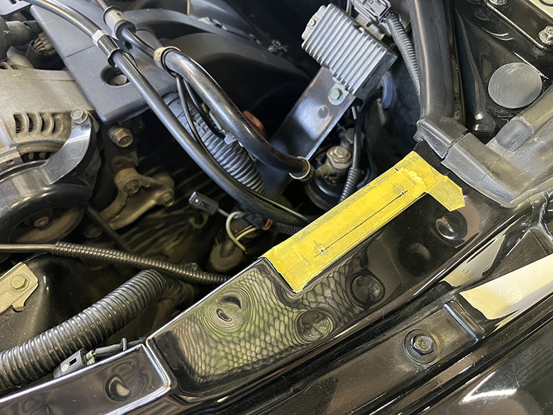 NSX-R(TypeS)用ロッドホルダー 取り付け穴の位置決め