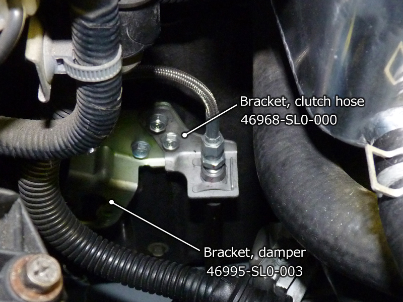 NSX engine compartment clutch damper