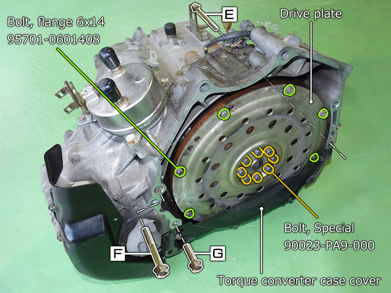 NSX AT → MT conversion drive plate, torque converter case cover