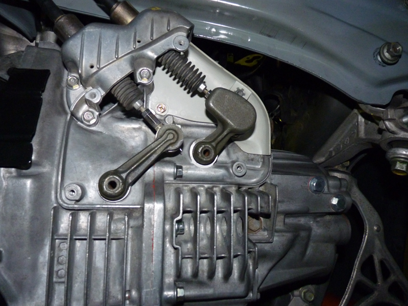 NSX AT→MT換装 セレクトケーブル、シフトケーブル取り付け完了