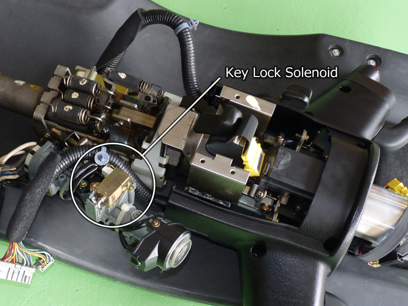 NSX Location of the key lock solenoid