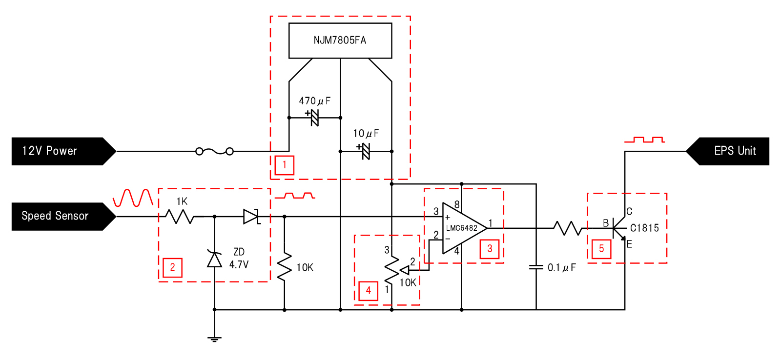 Sine wave to pulse conversion circuit