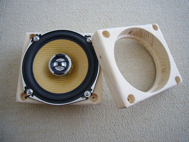 NSX 自作木製バッフルボードと社外スピーカー
