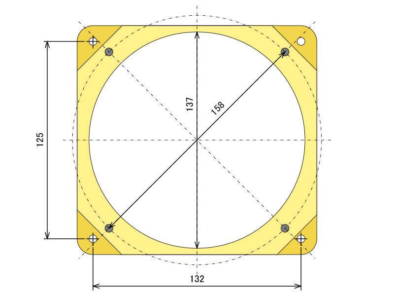 NSX 自作木製バッフルボード 寸法図