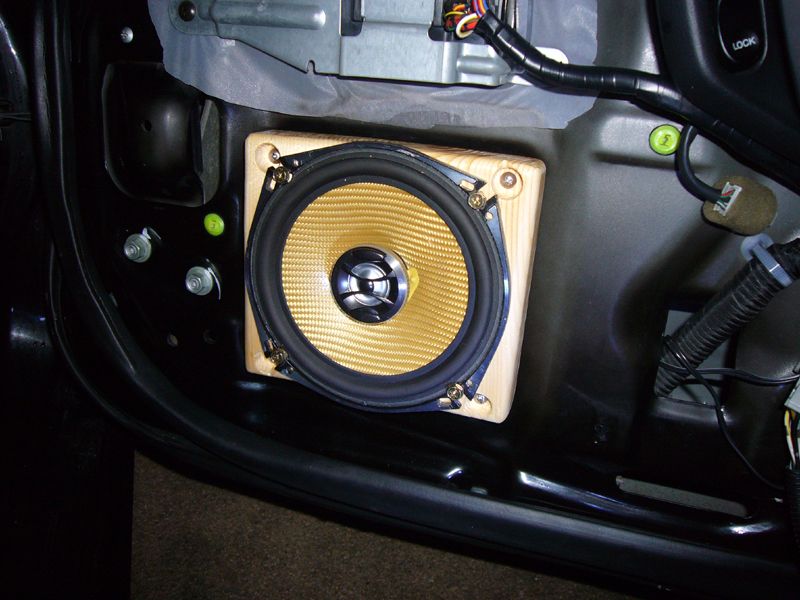 NSX 自作木製バッフルボードを使用して社外スピーカー取り付け