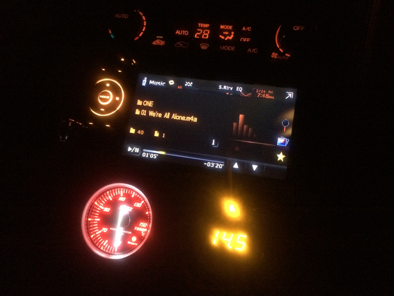 NSX 改造コンソールパネルのイルミネーションカラーのチェック