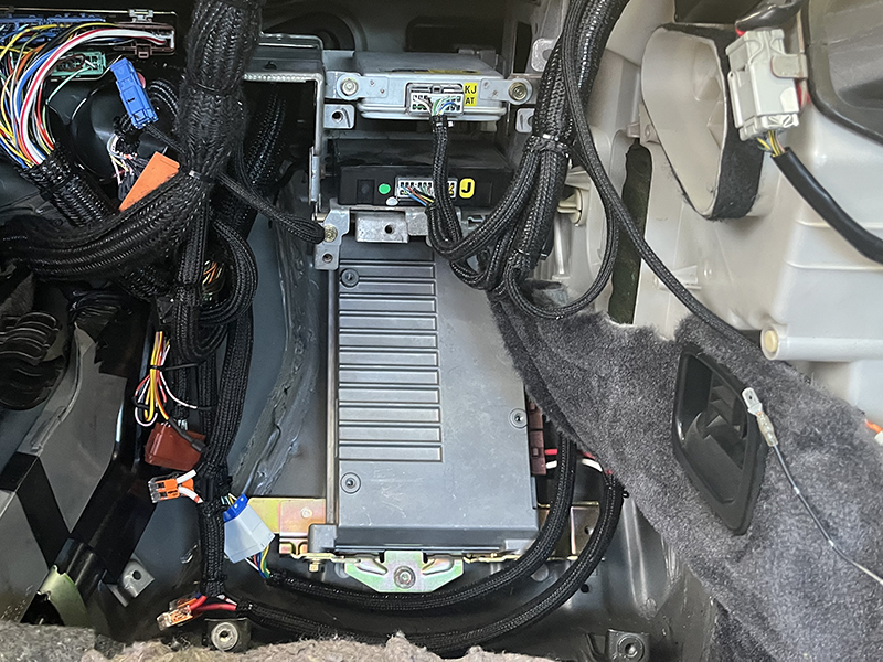 NSX 後期EPSユニット換装 後期EPSユニットを正規の位置に固定